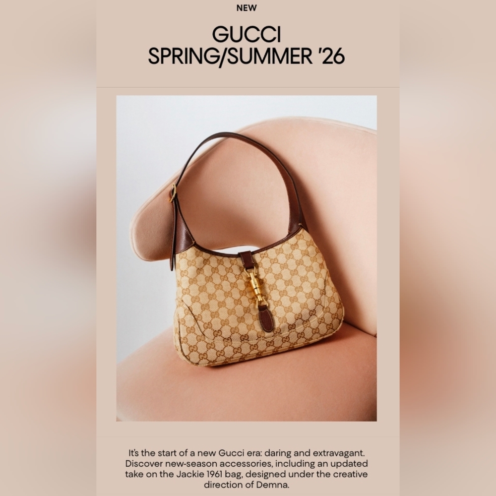 Gucci GG Canvas Med Britt Hobo & D Ring GG Canvas Compact Wallet - Picture 14 of 14